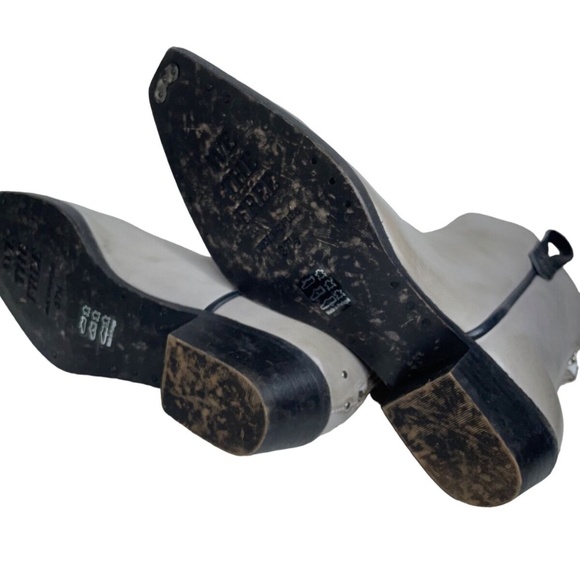 Free People Wesley Ankle Boots Gray Black Leather - Picture 6 of 6